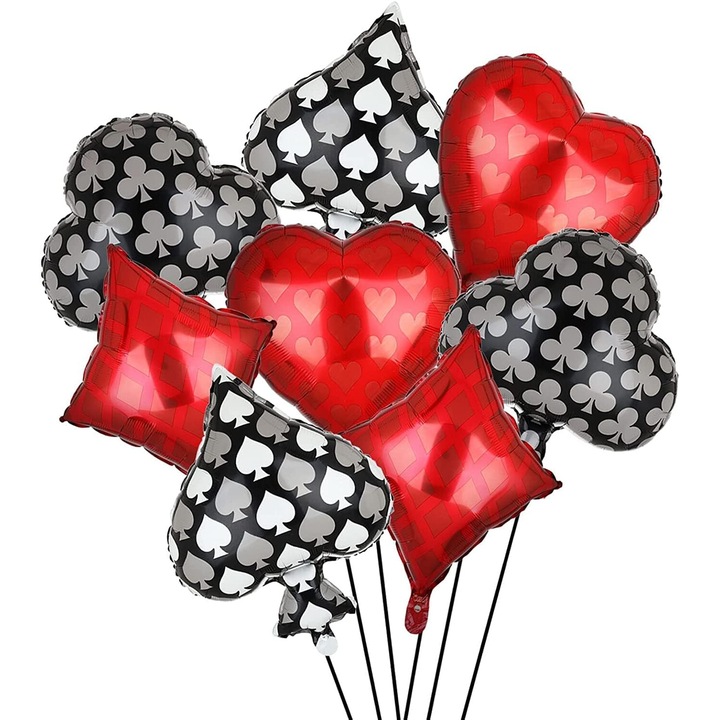 Комплект от 8 балона Poker Star Casino, 70 X 50 CM