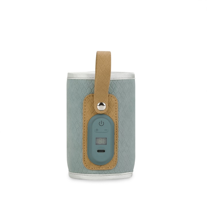 Punga de incalzire a sticlei, incalzire cu temperatura constanta, reglare cu 7 viteze, alimentare USB, compacta si portabila, ecran inteligent de afisare digitala, material cu patru straturi, potrivit pentru calibrul 50mm-80mm