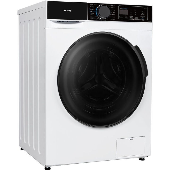 Masina de spalat rufe Samus WSADI-8143, 8 kg, 1400 rpm, 15 kg, Clasa A, Alb