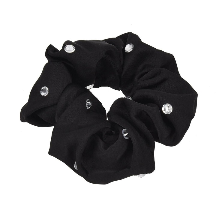Elastic pentru par dama negru cu strass mare