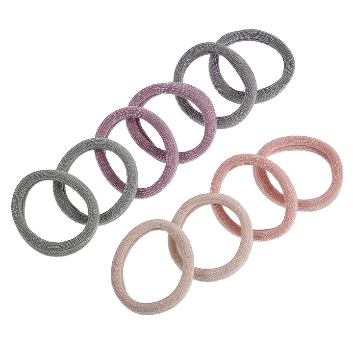 Хавлиени ластици за коса в различни цветове за жени - 10бр