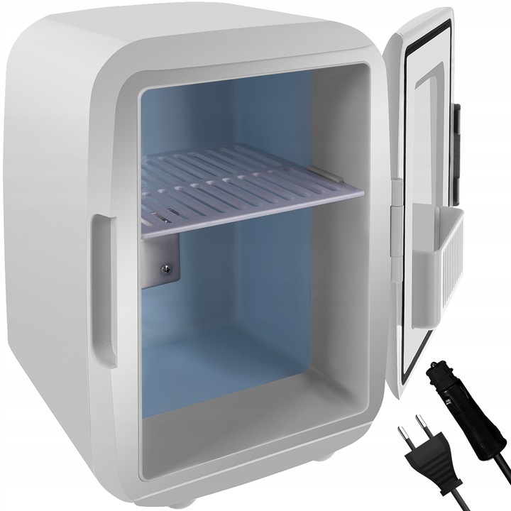 Mini Frigider Portabil autoturism, camion sau la priza - Racire si Incalzire, Capacitate 4L, Alimentare 12V/24V si 220V, Ideal pentru Calatorii si Camping