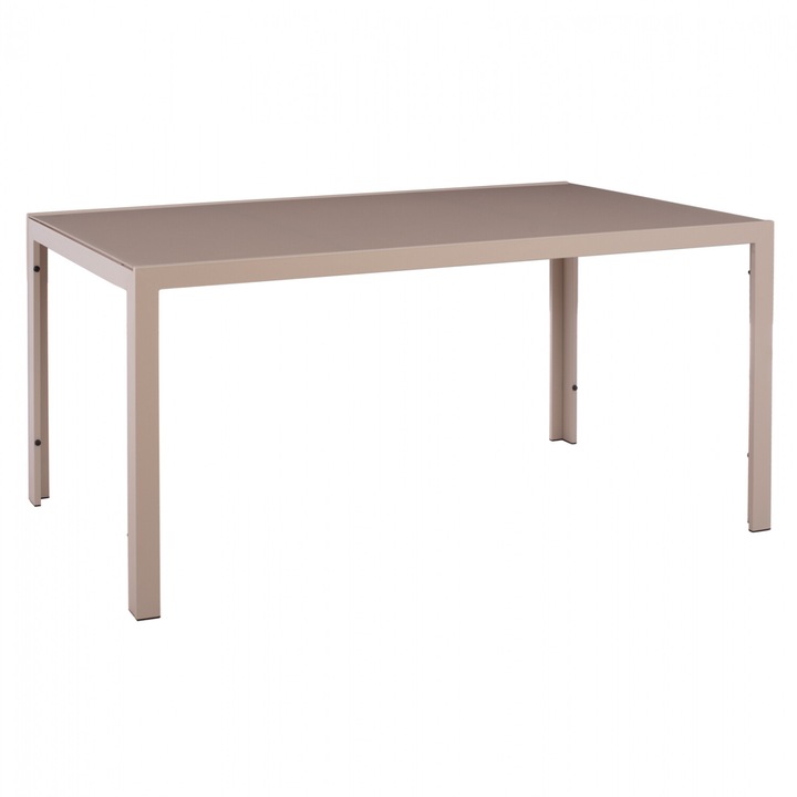 Маса Puzzle-home HM5767.04, Бежов, Метал, 150X90Χ75cm