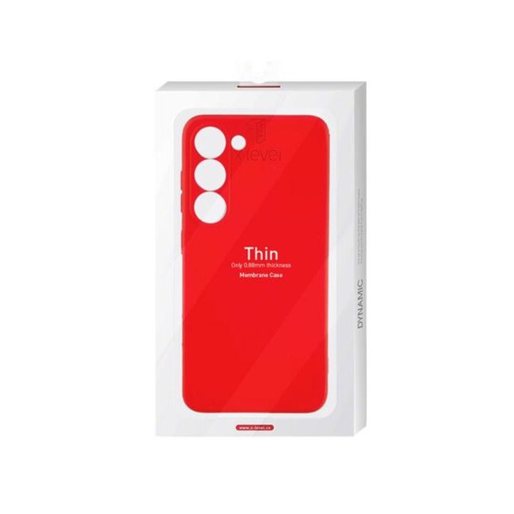 Husa X-Level Thin pentru Huawei Mate 20, Microfiber, TPU, Red