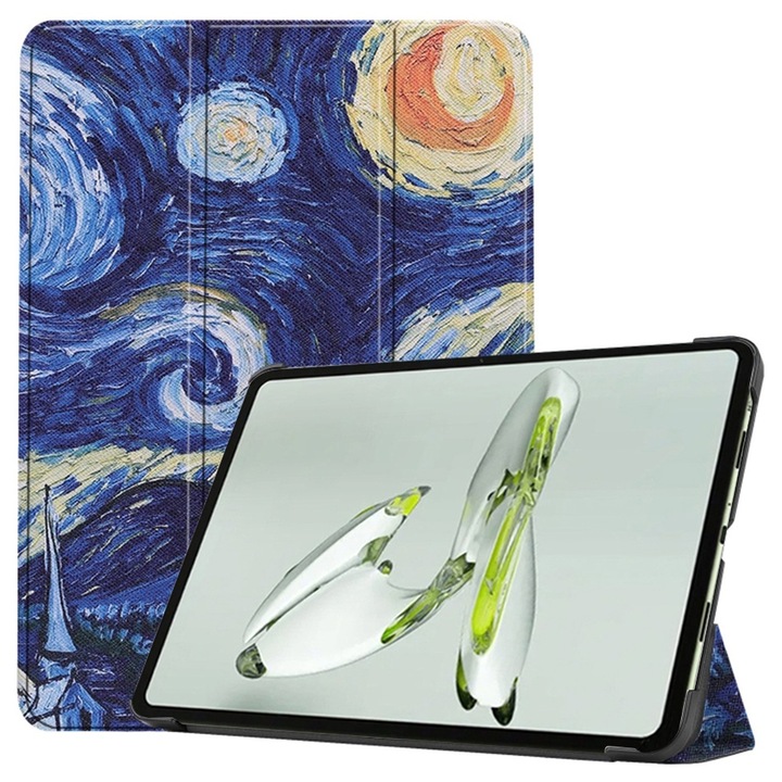Калъф за OnePlus Pad Go/Oppo Pad Air2/Oppo Pad Neo, FoldPro, J27, Microfiber, Starry Night