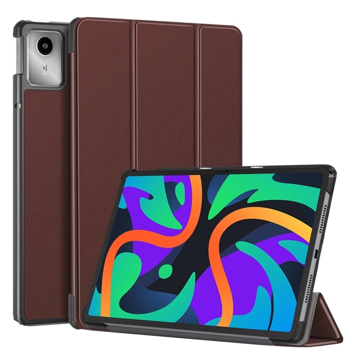 Капак за Lenovo Tab M11, FoldPro, J29, Микрофибър, Червен