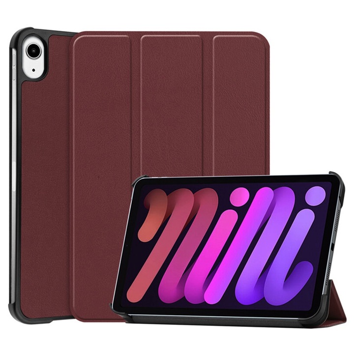 Husa Protectie pentru iPad mini 6 2021, Sol Safe, C40, Nanotextil, Noble Red