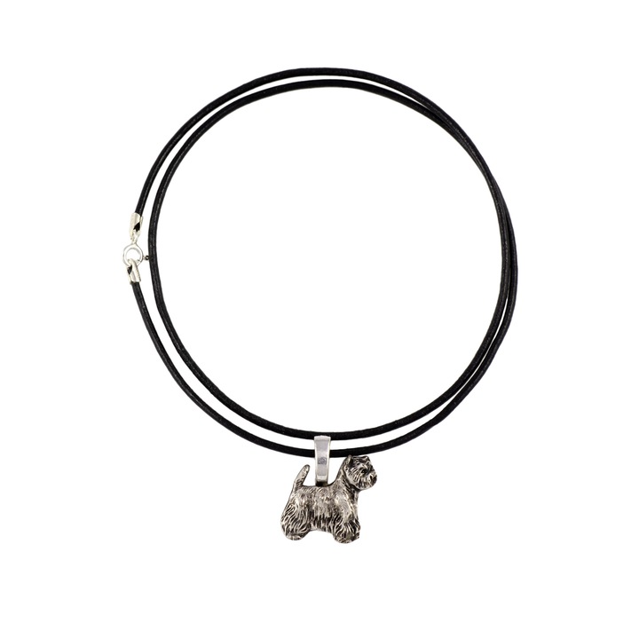 Lant Art-Dog, zinc/aliaj de aluminiu, 50 cm, argintiu/negru