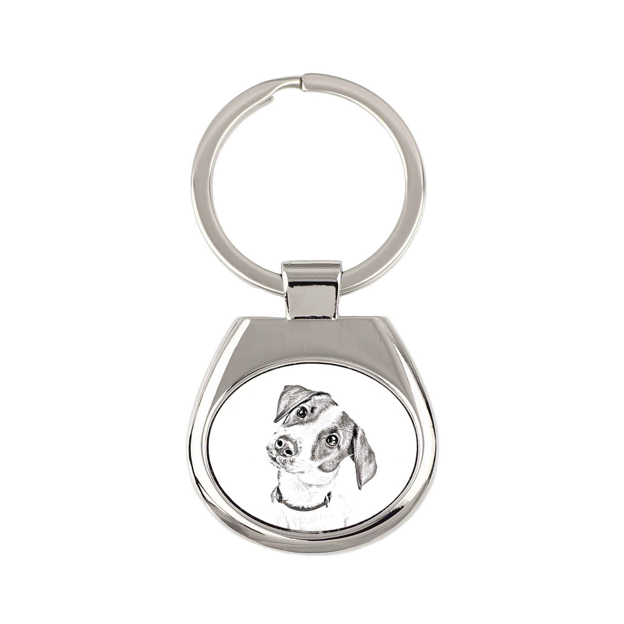 Breloc cu caine Jack Russell Terrier, Art-Dog, personalizat, metal