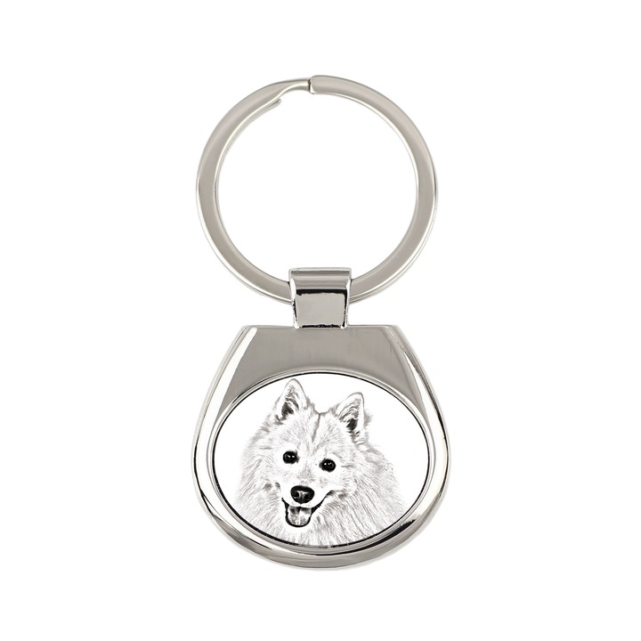 Japán spitz kutyafotós kulcstartó Art-Dog