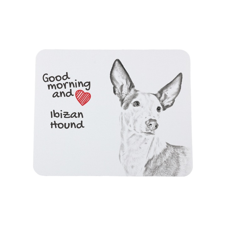 Mousepad Ibizan Hound, Art-Dog, poliester, 22x18cm, grosime 3mm, multicolor
