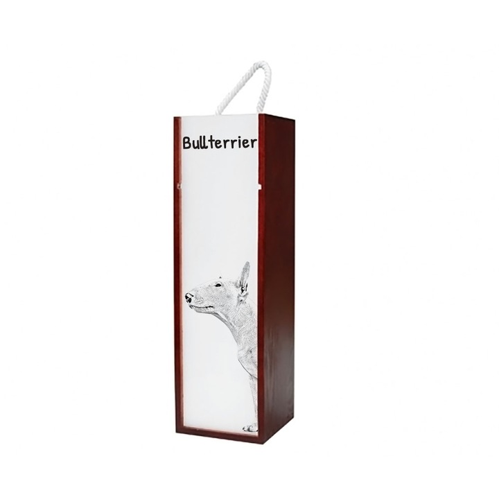 Cutie pentru vin personalizabila Art-Dog, motiv animalier, lemn, 10.5x10.5x35cm