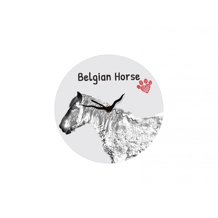 Ceas decorativ Art-Dog, personalizabil cu grafica animal, MDF, 20cm