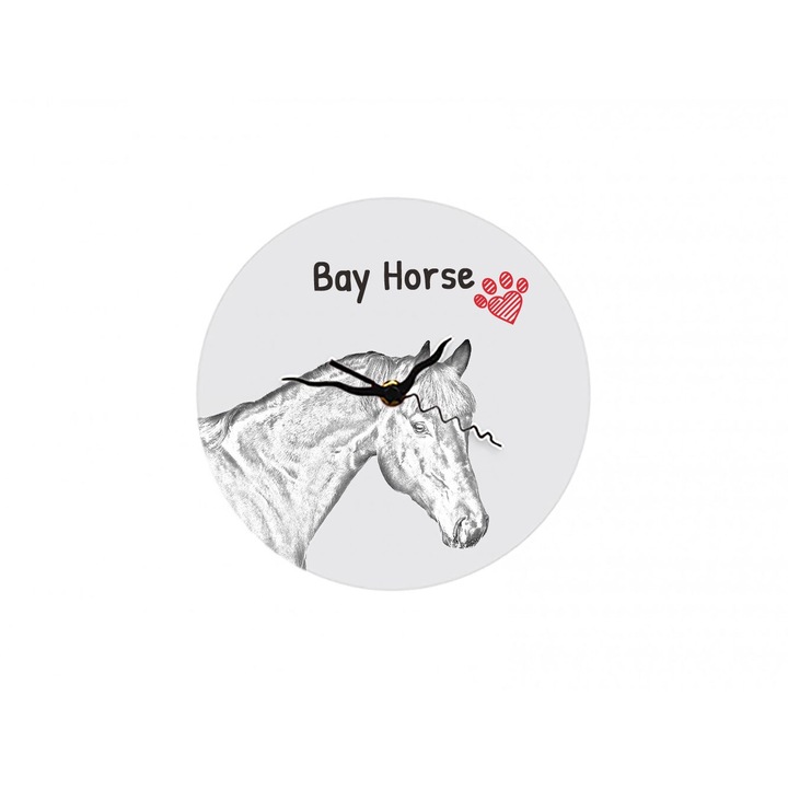 Ceas decorativ Art-Dog, personalizabil cu grafica animal, MDF, 20cm