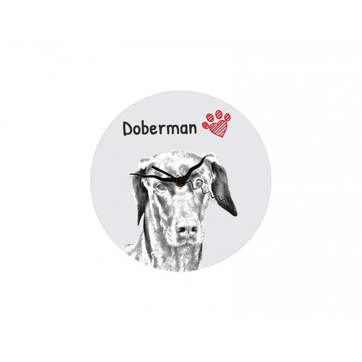 Ceas decorativ Art-Dog, cu caine, personalizat, 20cm