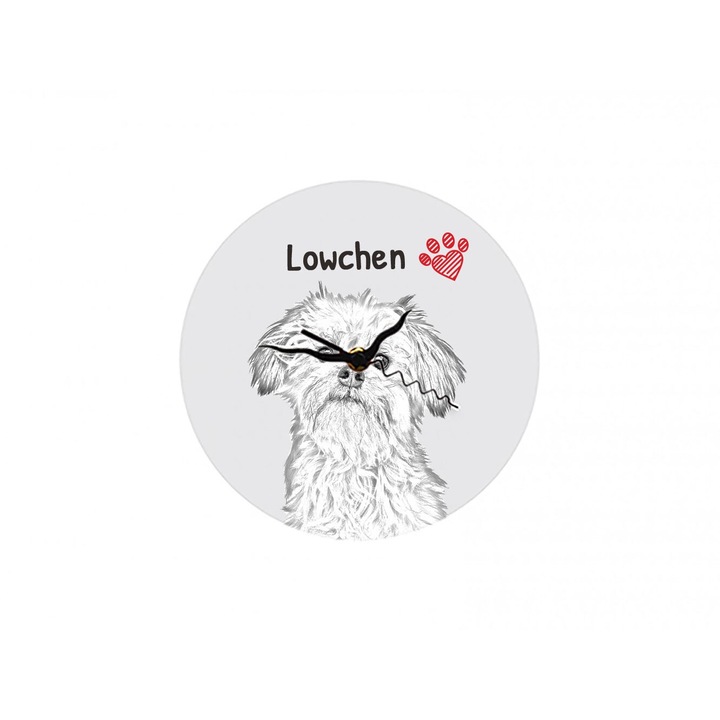 Ceas de perete personalizat Art-Dog, cu caine, 20cm, MDF