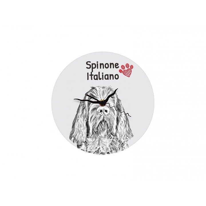 Ceas decorativ Art-Dog, Italian Spinone, personalizabil, 20cm