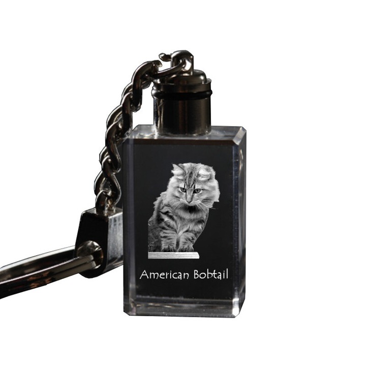 Amerikai bobtail hatoldalú kulcstartó macskával Art-Dog