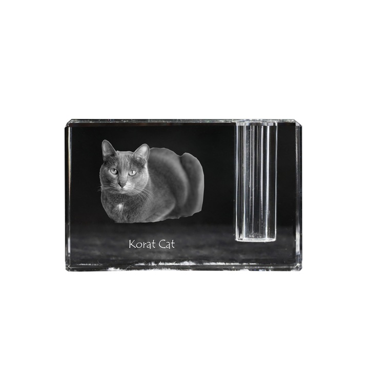 Suport pix Art-Dog, cristal optic, decorativ cu foto pisica, 11x4x7cm