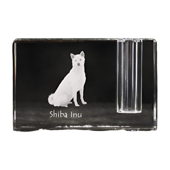 Suport pentru articole birou, Art-Dog, cristal, personalizabil, 11x4x7cm