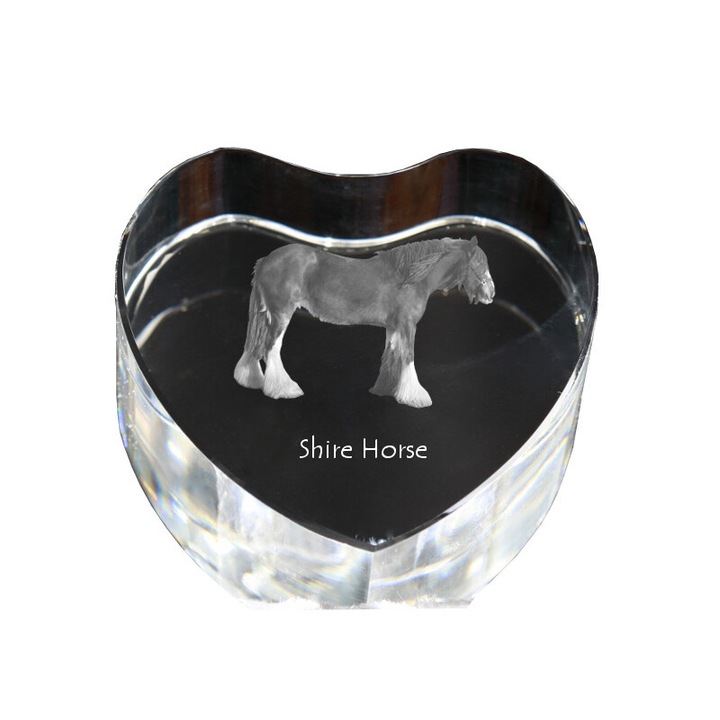 Cristal in forma de inima Art-Dog, personalizabil cu foto, 7.5x8x5cm