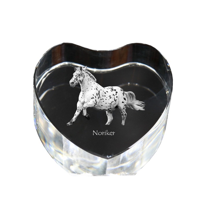 Inima din cristal cu fotografie personalizata, Art-Dog, 7.5x8x5cm, decoratiune unica pentru acasa