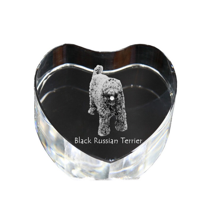 Cristal decorativ inima Art-Dog, personalizabil cu fotografie, 7.5x8x5cm