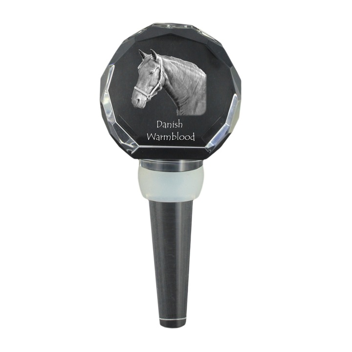 Dop de sticla, Art-Dog, Cristal, Cu model, Gri/Negru