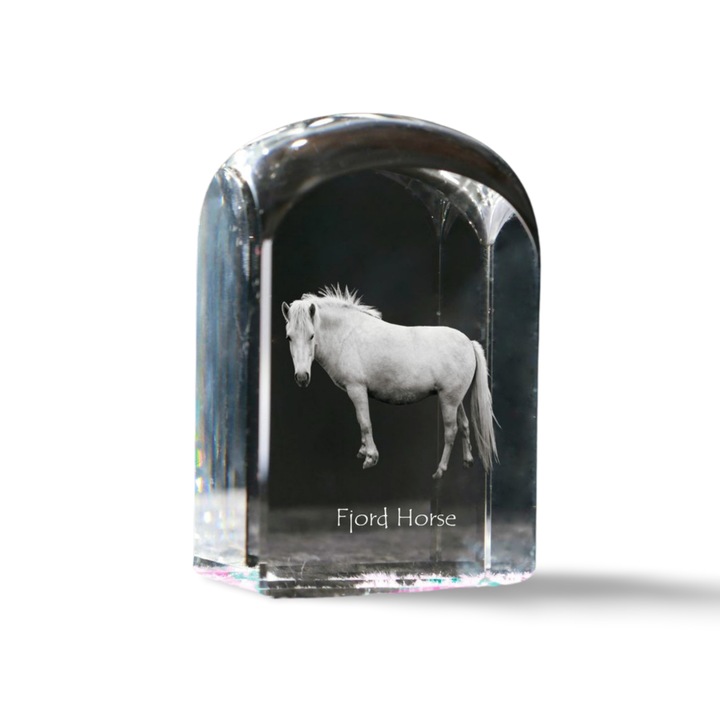 Kristály papírnehezék, Art-Dog, személyre szabott gravírozással, 10x6x6cm, átlátszó