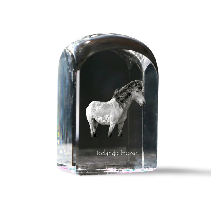 Kristály papírnehezék, Art-Dog, személyre szabható, 10x6x6cm, átlátszó