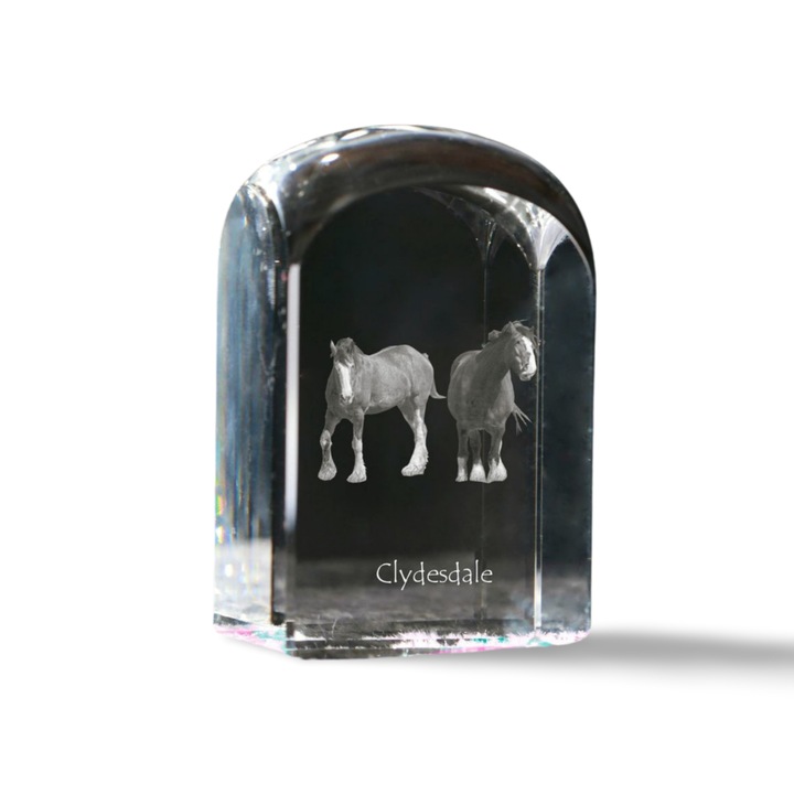 Kristály papírnehezék, Art-Dog, személyre szabható, 10x6x6cm