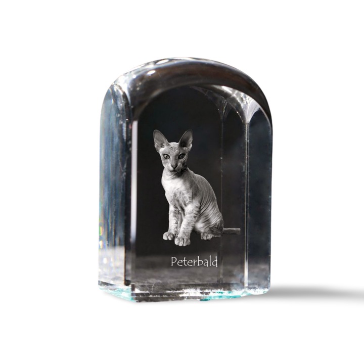 Kristály papírnehezék, Art-Dog, személyre szabott fényképpel, 10x6x6cm