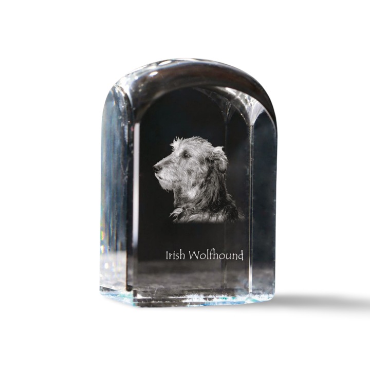 Kristály papírnehezék, Art-Dog, személyre szabott fényképpel, 10x6x6cm, átlátszó