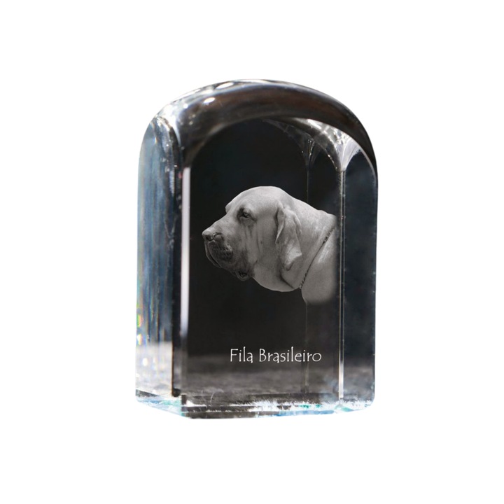 Dekoratív kristály kiegészítő, Art-Dog, Crystal, 10x6x6cm, Fila Brasileiro modell
