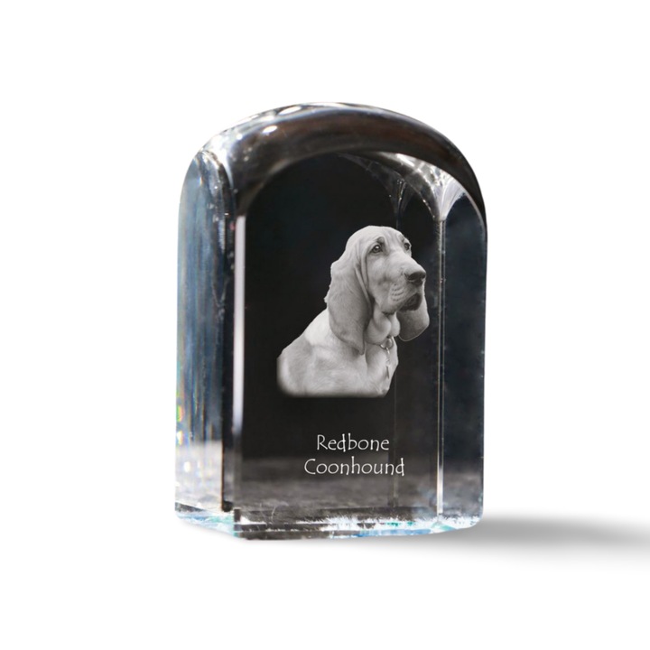 Kristály papírnehezék, Art-Dog, fényképpel személyre szabott, 10x6x6cm, átlátszó