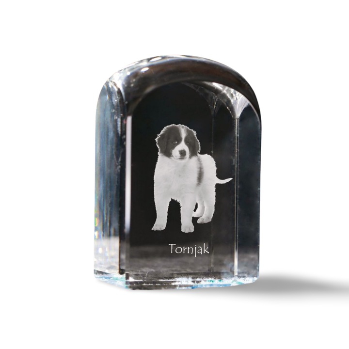 Accesoriu decorativ, Art-Dog, cristal/hartie, model tornjack 10x6x6cm, in cutie eleganta