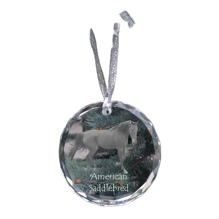 Glob de Craciun Art-Dog, model Saddlebred transparent, 7cm