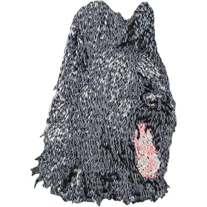 Pachet brodat caine Briard, decorare unica pentru rucsac, 100 modele disponibile, multicolor, dimensiuni variate