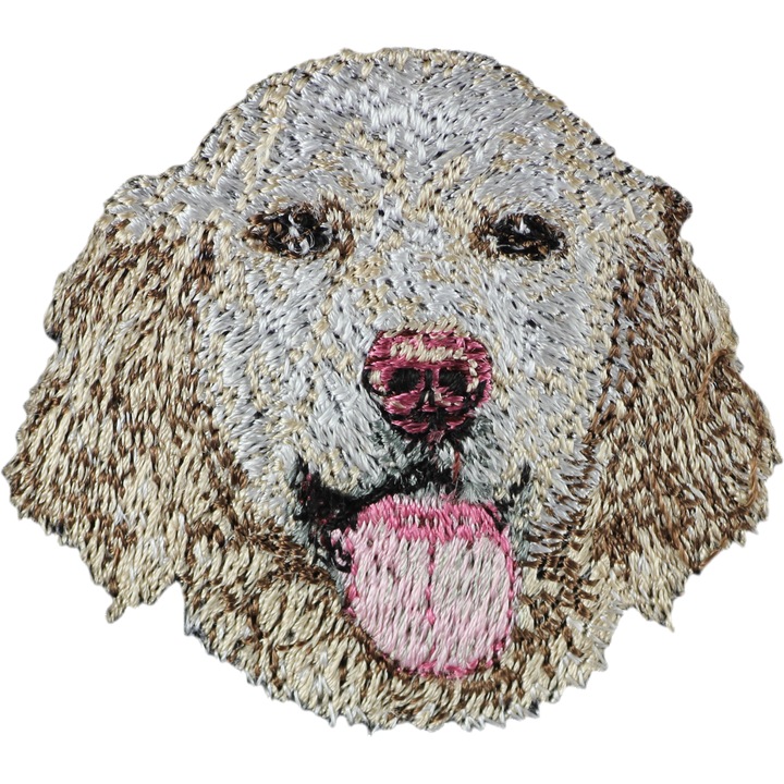 Ecuson brodat in forma de caine English Setter, Art-Dog, decorativ, poliester, pentru rucsac