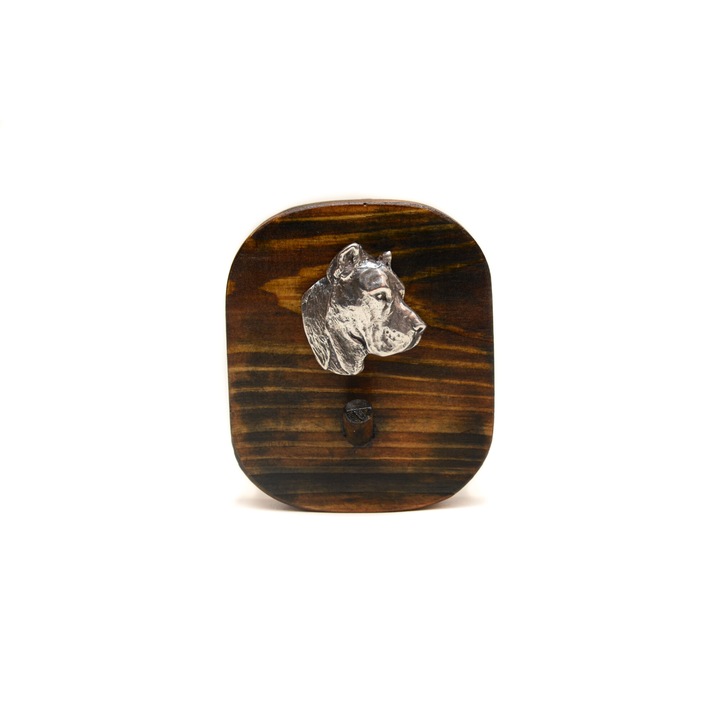 Fa akasztó kutya motívummal, Art-Dog, 10x8,7cm, ezüstözött, érmekhez és kutyák kiegészítőihez