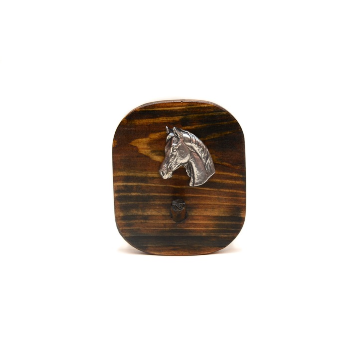 Art-Dog Australian Stock Lóakasztó ezüstözött, fa/cink, 10x8,7 cm