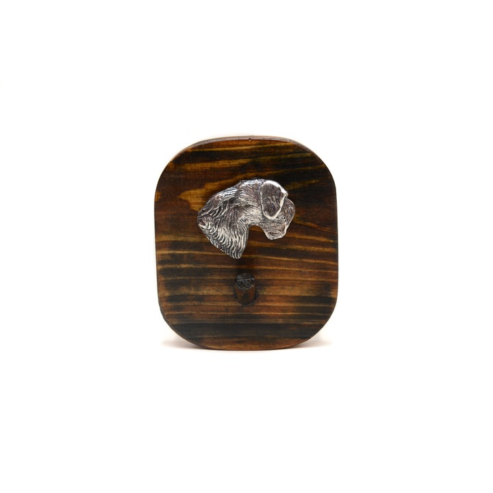 Art-Dog fogas Cesky Terrier ezüstözött, fa/cink, 10x8,7cm