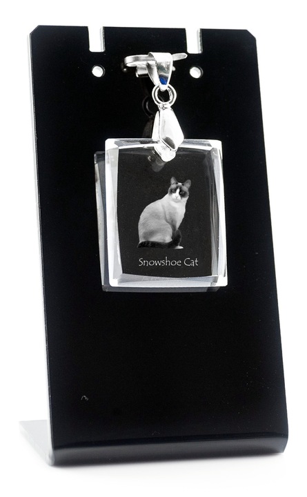 Colier cu pandantiv pisica, Art-Dog, argintat, design unic, 50cm
