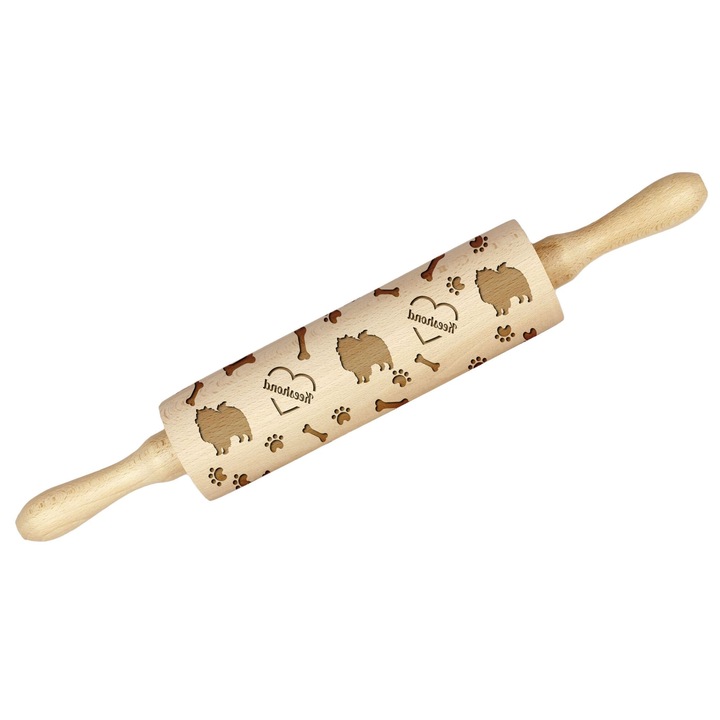 Sucitor pentru decorat cookie-uri, Art-Dog, lemn, gravura personalizata, 5.8x20x40cm