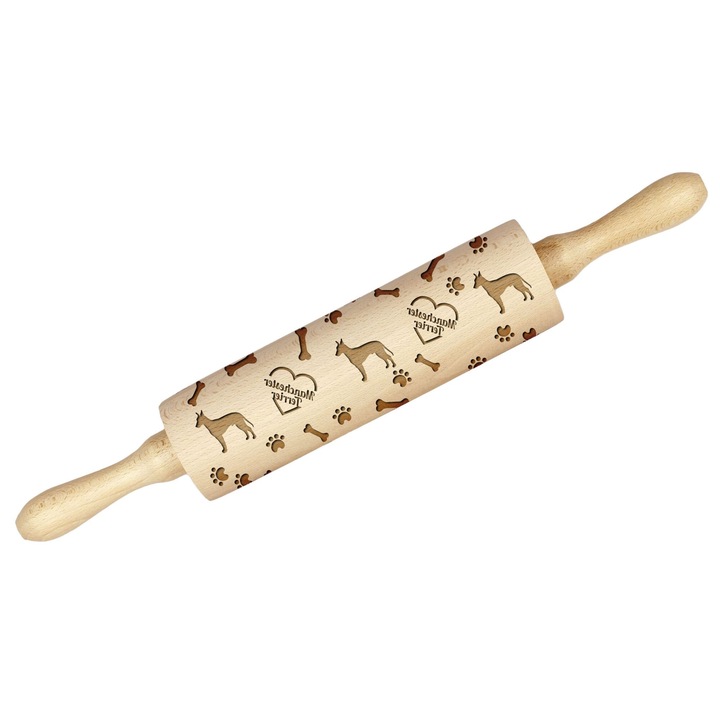 Sucitoare din lemn Art-Dog, Manchester Terrier, 5.8x20x40cm, personalizabil