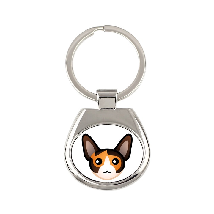 Breloc pentru chei, Art-Dog, design pisica, 7x3cm, aluminiu, cadou pentru iubitorii de pisici