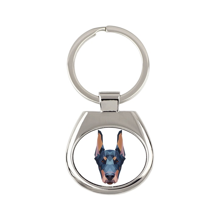 Kulcstartó, Art-Dog, kutya motívum, alumínium, 6x3cm