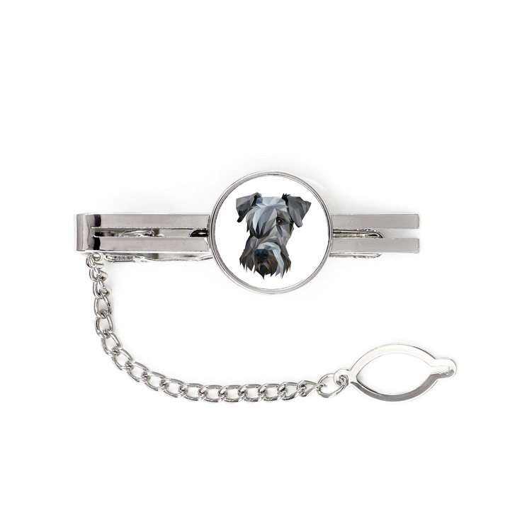 Clips cravata Art-Dog, motiv caine, metal, 5cm