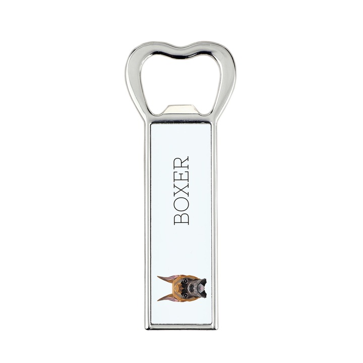 Отварачка за бутилки Art-Dog, мотив куче боксер, метал, 7х5см