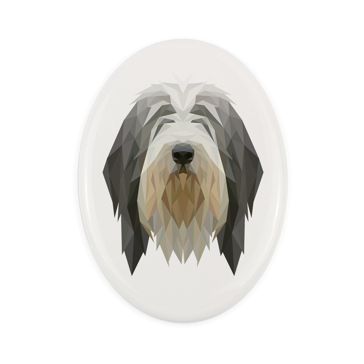 Art-Dog kerámia tányér, kutya motívum, 15x10cm